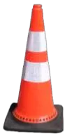 Traffic Cone Black Base 90 cm