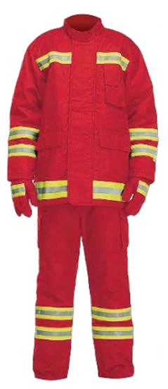 Baju Pemadam New Nomex IIIA -Merah size M (Baju, Celana, sepasang Sarung Tangan, Tas)
